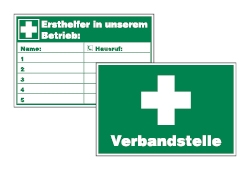 Erste-Hilfe-Schilder