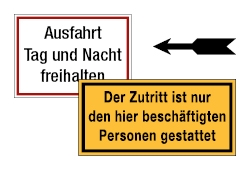 Hinweisschilder