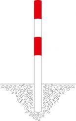 Sperrpfosten zum Einbetonieren 