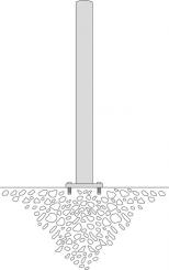 Sperrpfosten zum Aufdübeln 