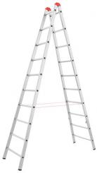 Alu Sprossenstehleiter | 2×10 Sprossen 