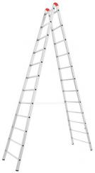 Alu Sprossenstehleiter | 2×12 Sprossen 