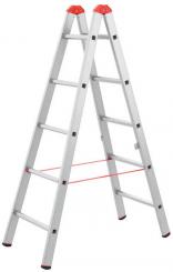 Alu Sprossenstehleiter | 2×7 Sprossen 