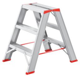 Alu Stufenstehleiter | 2×3 Stufen 