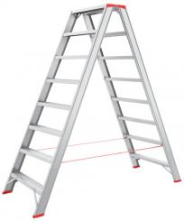 Alu Stufenstehleiter | 2×8 Stufen 