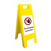 Warnaufsteller WARNFIX gelb, 2-seitig Durchgang verboten! 