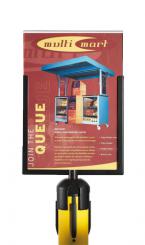 RS-Guideline Schildtafel, Plexieinschub DIN A4 Querformat, Metallrahmen U-Form 