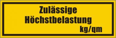 Zulässige Höchstbelastung kg/qm 
