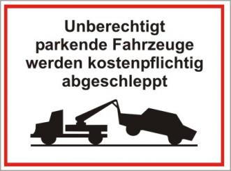 Kombiparkplatzschild mit Text und Symbol 