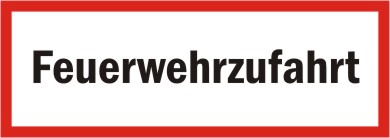 Parkplatzschilder mit Text "Feuerwehrzufahrt" 
