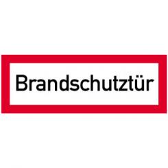 Brandschutzschild als Text Brandschutztür 