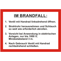 Handhabungsfolie Wandhydrant DIN 14461-1:2016-10 für formfesten Schlauch 