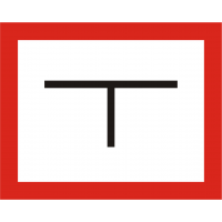 Symbol Hydrantenkennzeichnung, 2-farbig (schwarz, rot), ohne Plotterbeschriftung 