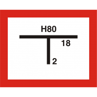Symbol Hydrantenkennzeichnung, 2-farbig (schwarz, rot), inkl. Plotterbeschriftung 