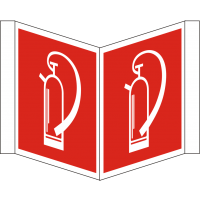 Nasenschild bedruckt mit 2 Symbolen Feuerlöscher nach BGV A8/F 05 