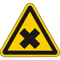 W18 / Warnschild als Symbol Warnung vor gesundheitschädlichen oder reizenden Stoffen nach BGV A8 