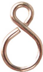 S-Haken, vernickelt, zur Montage an Knotenkette u.a. (Preis per 10 Stück) 