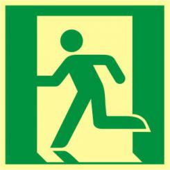 Rettungswegschild Symbol Rettungsweg links 
