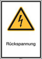 Kombischilder ASR A1.3 [W012]/BGV A8 [W08] Rückspannung 