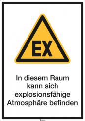 Kombischild ASR A1.3 [W021]/BGV A8 [W21] In diesem Raum kann sich explosionsfähige...etc. 