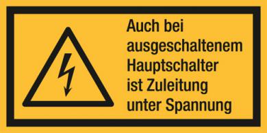 Kombischilder ASR A1.3 [W012]/BGV A8 [W08] Auch bei ausgeschaltetem Hauptschalter...etc. 
