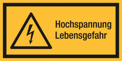 Kombischilder ASR A1.3 [W012]/BGV A8 [W08] Hochspannung Lebensgefahr 