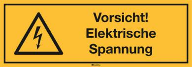 Kombischild ASR A1.3 [W012]/BGV A8 [W08], Vorsicht elektrische Spannung 