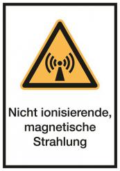 Kombischild ASR A1.3 / ISO 7010 [W005] Nicht ionisierende, magnetische Strahlung 