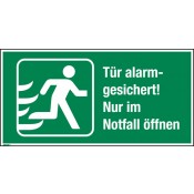 Notausgangbeschilderung für Türen mit Türwächter 