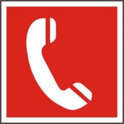 Brandschutzschild Brandmeldetelefon BGV A8 / F 06 