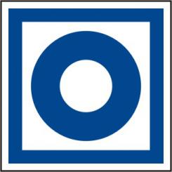 Brandschutzschild "Symbol Hausmelder -blau-  ISO 6309 No.1 und BGV A 8 F 08 