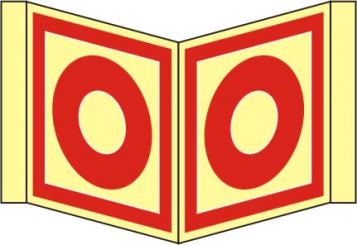 Nasenschild Brandmelder BGV A 8 / F 08 