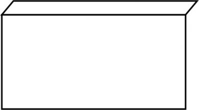 Fahnenschild als Deckenversion unbedruckt  
