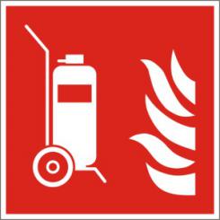 Brandschutzschild Farbarer Feuerlöscher nach ISO 7010 / F 009 