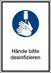 Kombischild "Hände desinfizieren" 