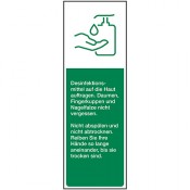 Hände desinfizieren, Folie, 50 x 150 mm, grün/weiß 