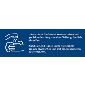 Hände waschen, Folie, blau 