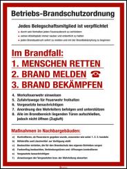 Betriebs-Brandschutzordnung Kunststoff, Länge: 300 mm, Höhe: 400 mm 