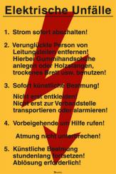Anweisung zur Rettung elektrisch … Kunststoff,Länge: 200 mm ,Höhe: 300 mm 