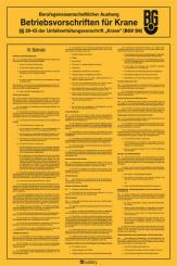 Betriebsvorschriften für Krane 