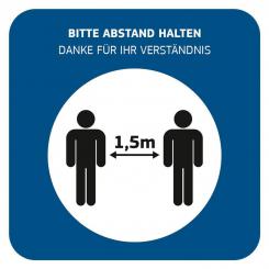 Hinweisschild - Hygiene - Abstand halten - Forex 3mm 