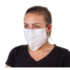 Mund-Nasen-Maske OP-Optik weiß waschbar   1 VE = 5 Stück 