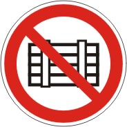 Verbotszeichen als Symbol "BGV A 8 P 12, Nichts abstellen oder lagern", Größe: 200 mm 