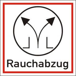 Brandschutzschild als Symbol Rauchabzug 