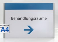 Wandschild System 150F, A4-Querformat 