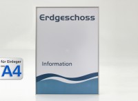 Wandschild System 150R, A4-Hochformat 