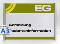 Wandschild System 174, A3-Querformat 