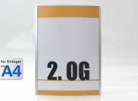 Wandschild System 2012, A4-Hochformat 