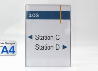 Wandschild System EST, A4-Hochformat 