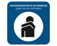 Hinweisschild - Hygiene beim Husten und Niesen - Forex 3mm 